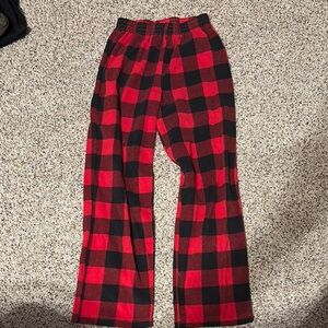 Red and Black Plaid Pants